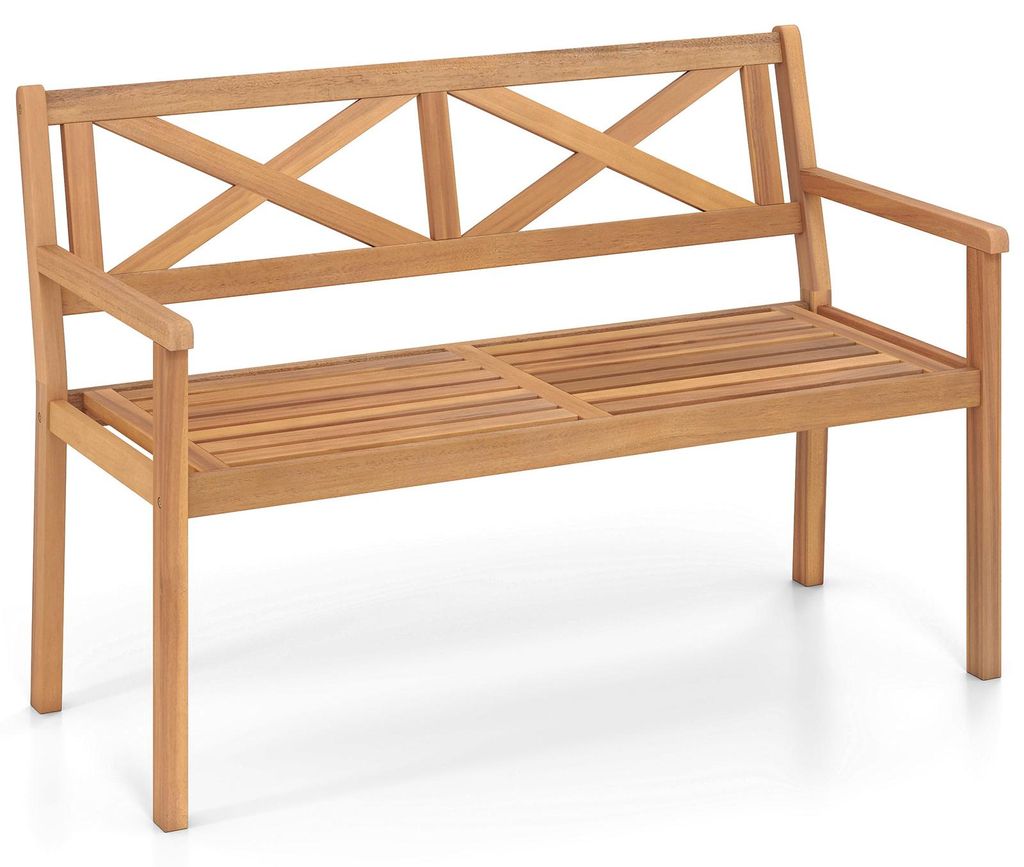 Banc de jardin COSTWAY en bois, banc en bois, banc 2 Image du produit 