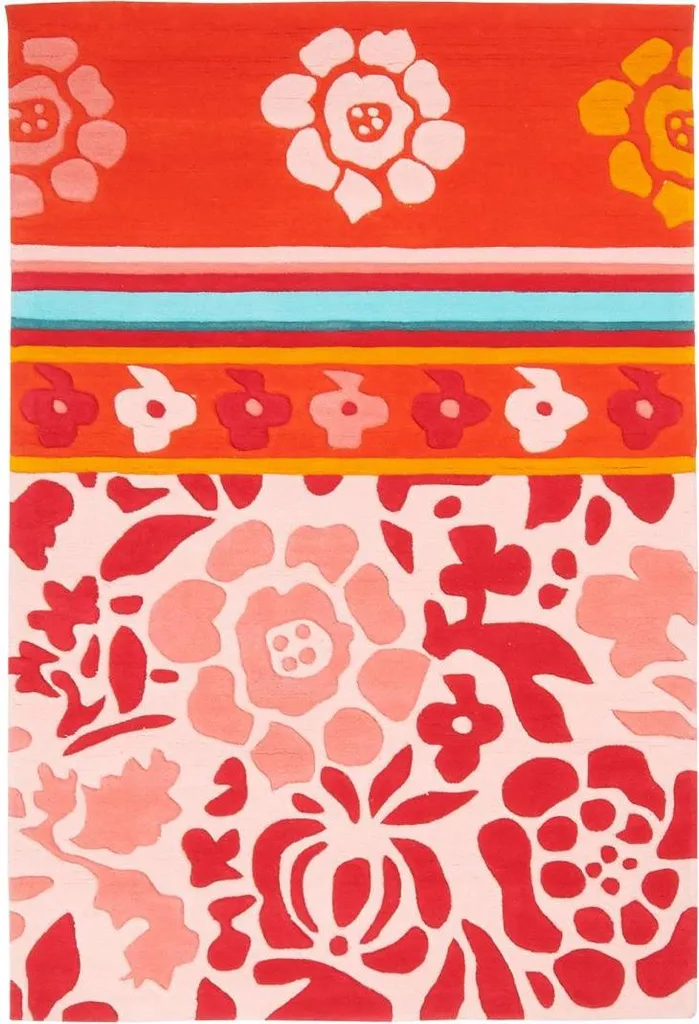 Tapis de chambre fait main motif géométrique acrylique JOYLA 160x230cm
