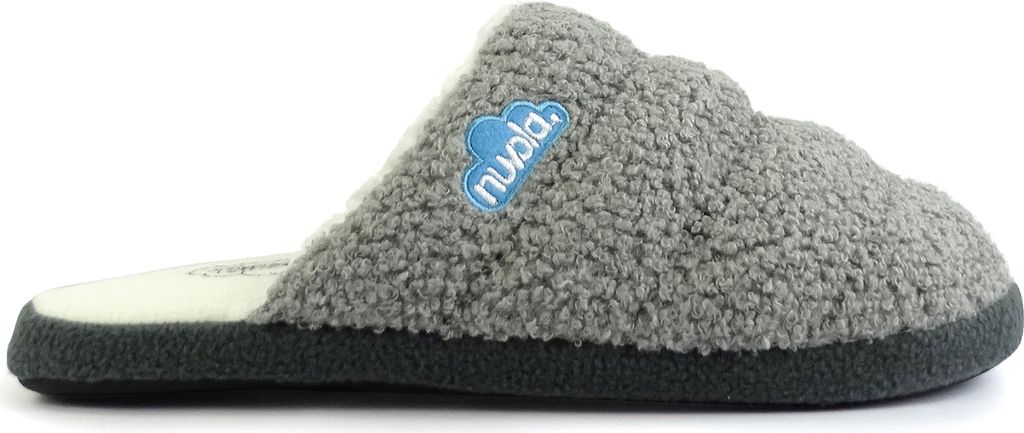 NUVOLA. Hausschuhe Herren Damen rutschfester Sohle warm gepolstert bequem grau 40/41 EU - UNZSHEP