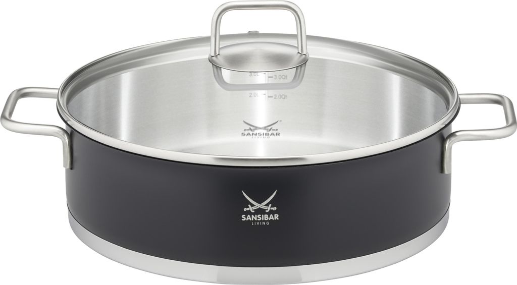 Servierpfanne SANSIBAR TORLAND DH 28x8,50 cm schwarz Produktbild 