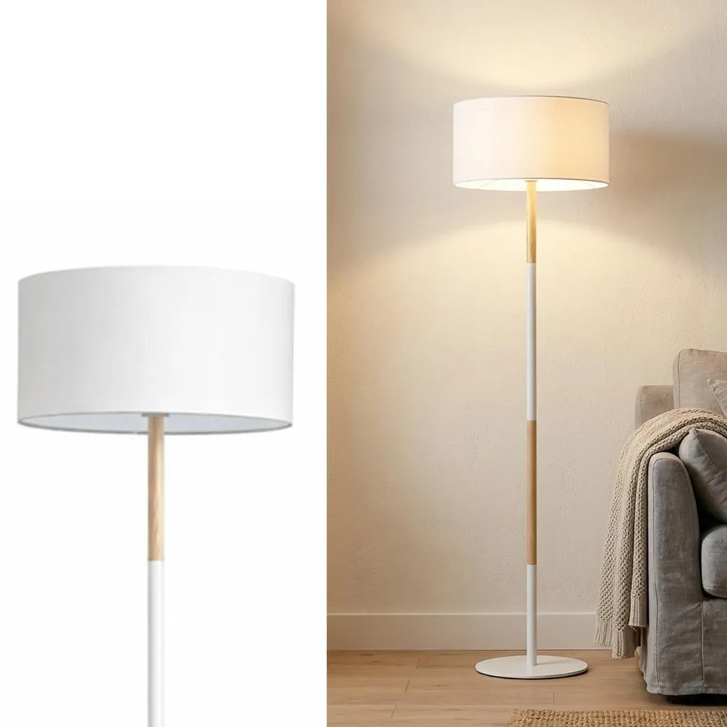 Lampadaire scandinave bois EIRA pour lecture et décoration chambre