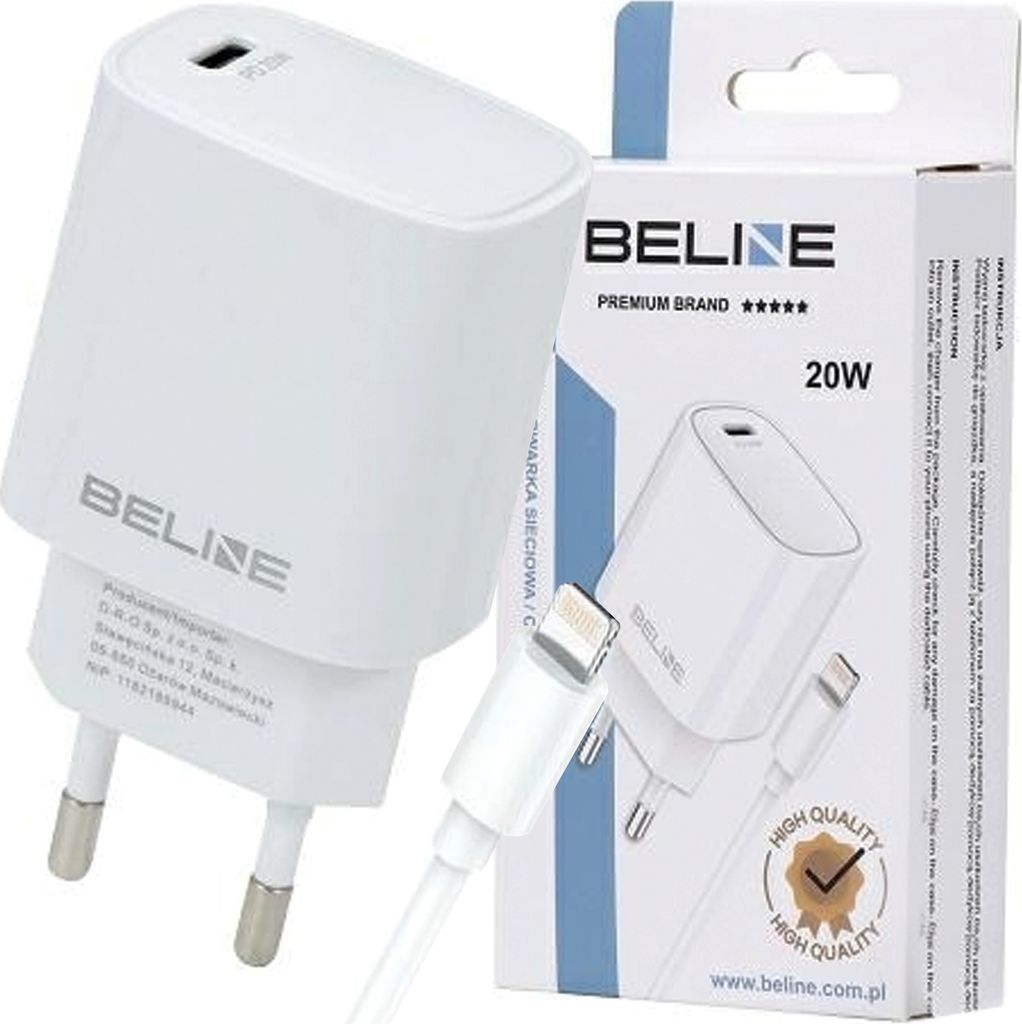 Beline Charger 20W USB-C+Lightning cable