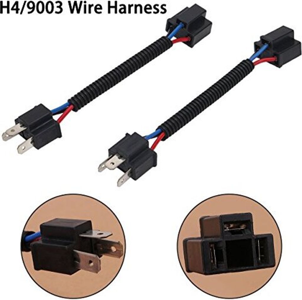 2Pcs H4 Doppelkopf-Draht-Harness-Verlängerungs-Socket-Adapter Groß für Scheinwerfer Nebelleuchten