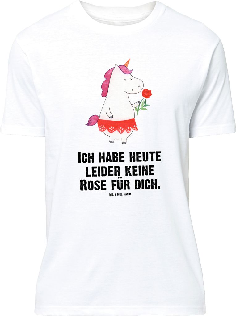 Mr. & Mrs. Panda Größe M T-Shirt Einhorn Dame - Weiß - Geschenk, Unicorn, mit Spruch, Frau, Herren, Tshirt, Shirt, Einhörner, Bachelor, Bachelo...