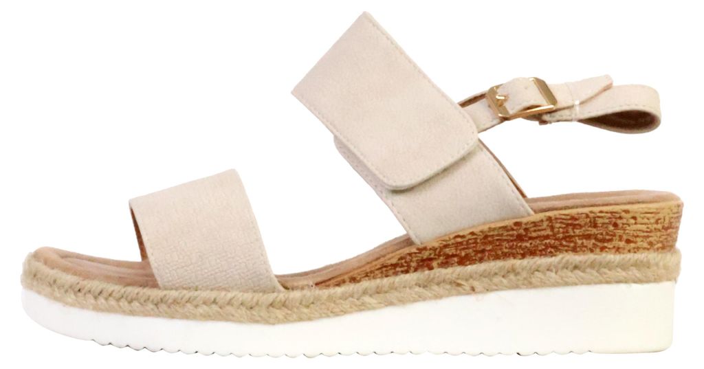 Kompensationssandalen mit Riemchen