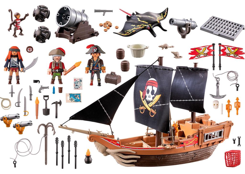 Playmobil Pirate – Homme Boucanier Corsaire – Figurine île Au Trésor Bateau Homme Pirate Playmobil