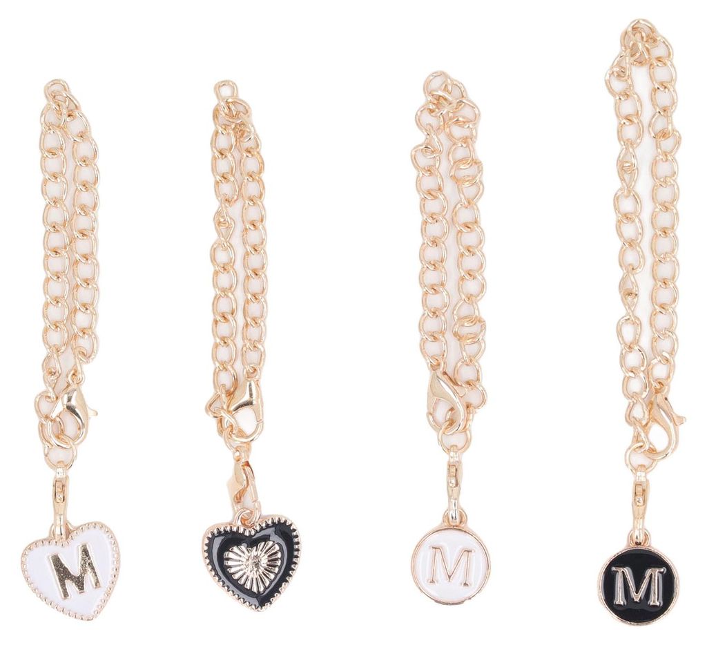 4er-Set personalisierte Buchstabenbecher-Anhänger, Buchstabenbecher-Accessoires zum Valentinstag