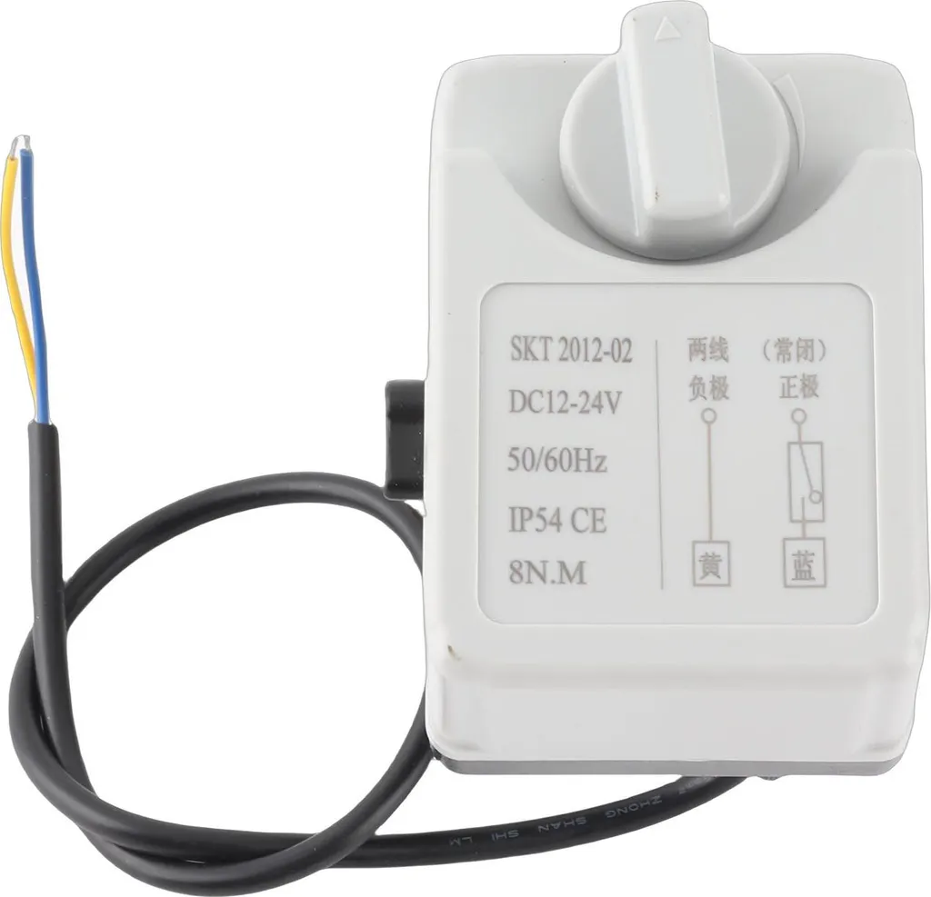 Vanne à bille motorisée DN20 2 voies NC 12V-24V DC Commande Manuelle - 2
