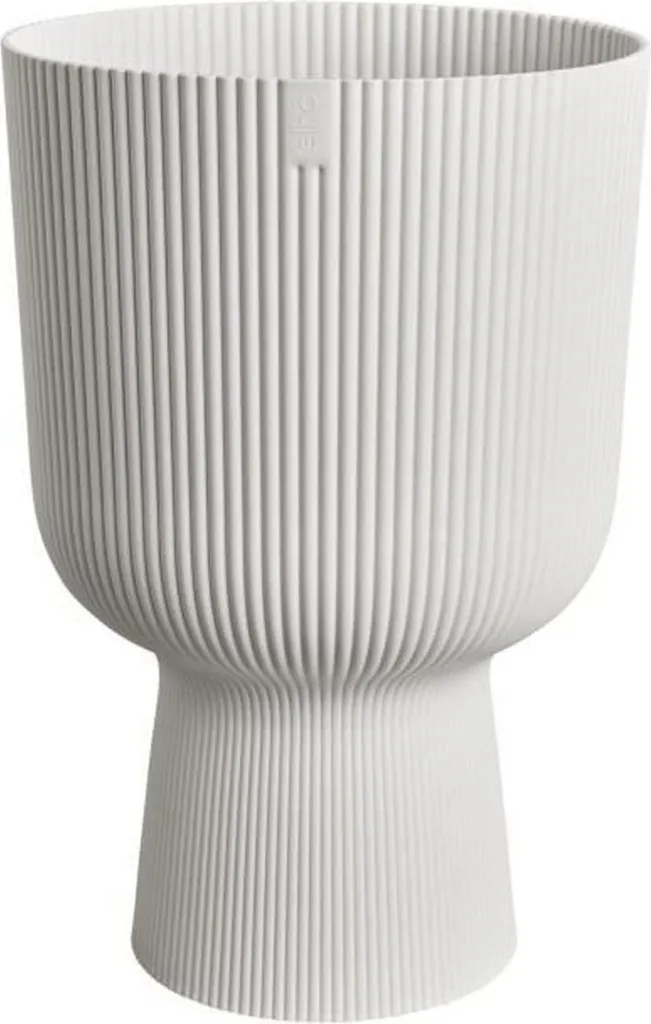 Grand cache-pot elho Vibes Fold Cup blanc en plastique robuste