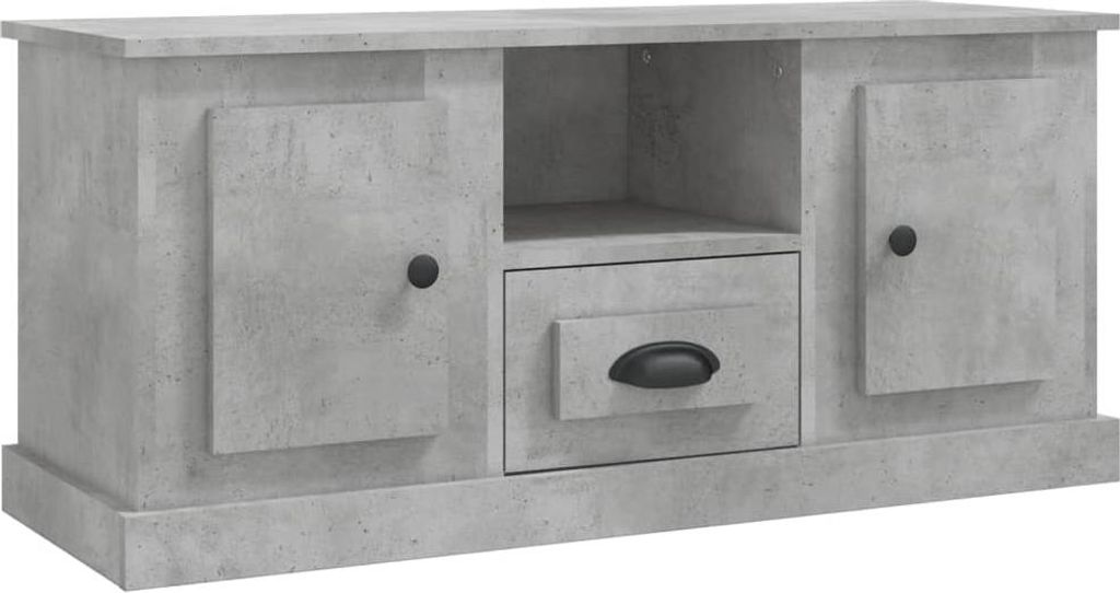vidaXL TV-kast, betonkleur, 100x35,5x45 cm, houtvezelplaat Productafbeelding 