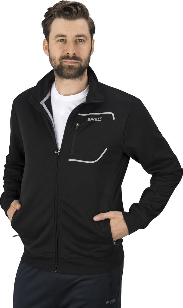 Stooker Men SIDNEY Herren Sweatjacke Regular Fit XXXL black