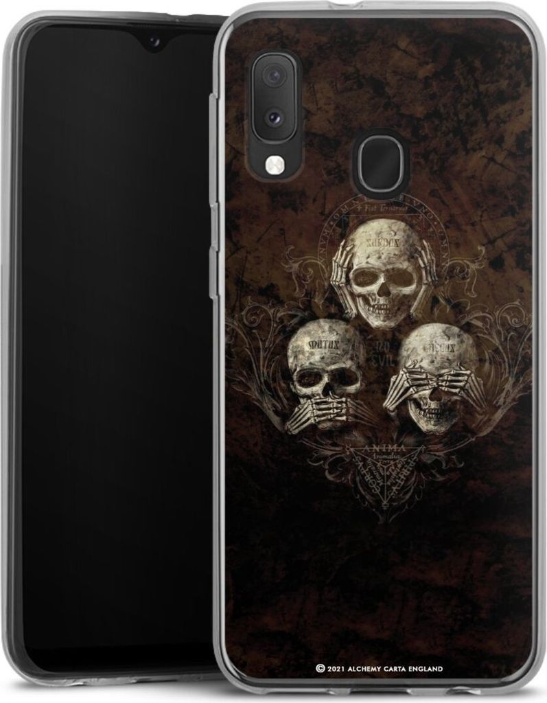 DeinDesign Handyhülle für Samsung Galaxy A20e Silikon Hülle Case Smartphone Schutzhülle Art Gothic Totenköpfe