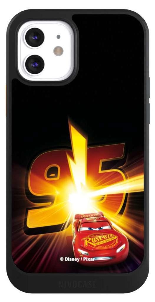 NIVOCASE Hülle für Apple iPhone 12 Handyhülle NIVOcore Case Schwarz Cars Lightning Mcqueen 95 Offizielles Lizenzprodukt