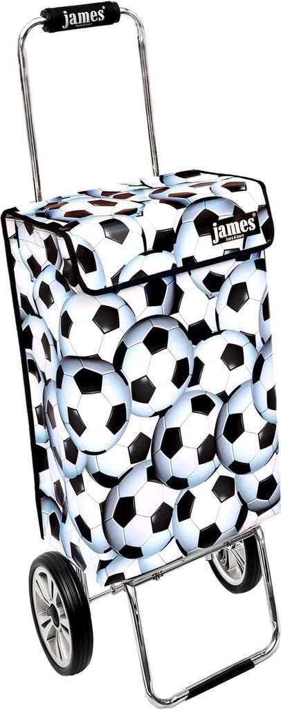 James Einkaufstrolley - SOCCER - stabiler Einkaufswagen mit individuellem Design - einfarbig: blau in Ausführung: Chrome19