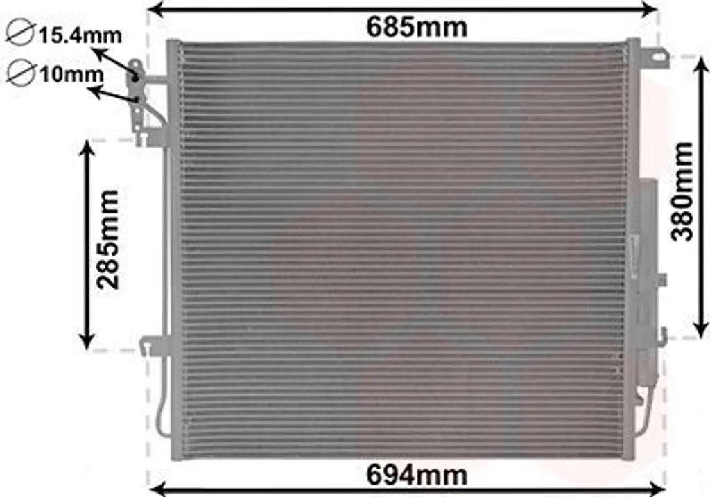 Condenseur climatisation en aluminium VAN WEZEL pour Range Rover L320