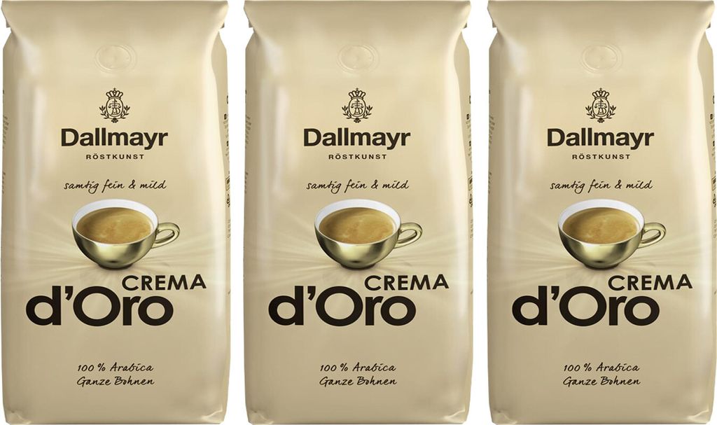 Dallmayr Crema d'Oro | ganze Bohne | 3 x 1000g