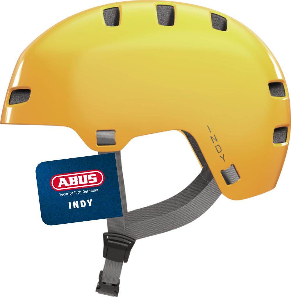 ABUS Fahrradhelm INDY - Dirt-Helm für Dirt, kate, ope und MTB - mit optimierter Stoßdämpfung - für Jugendliche und Erwachsene - Gelb, Größe L...