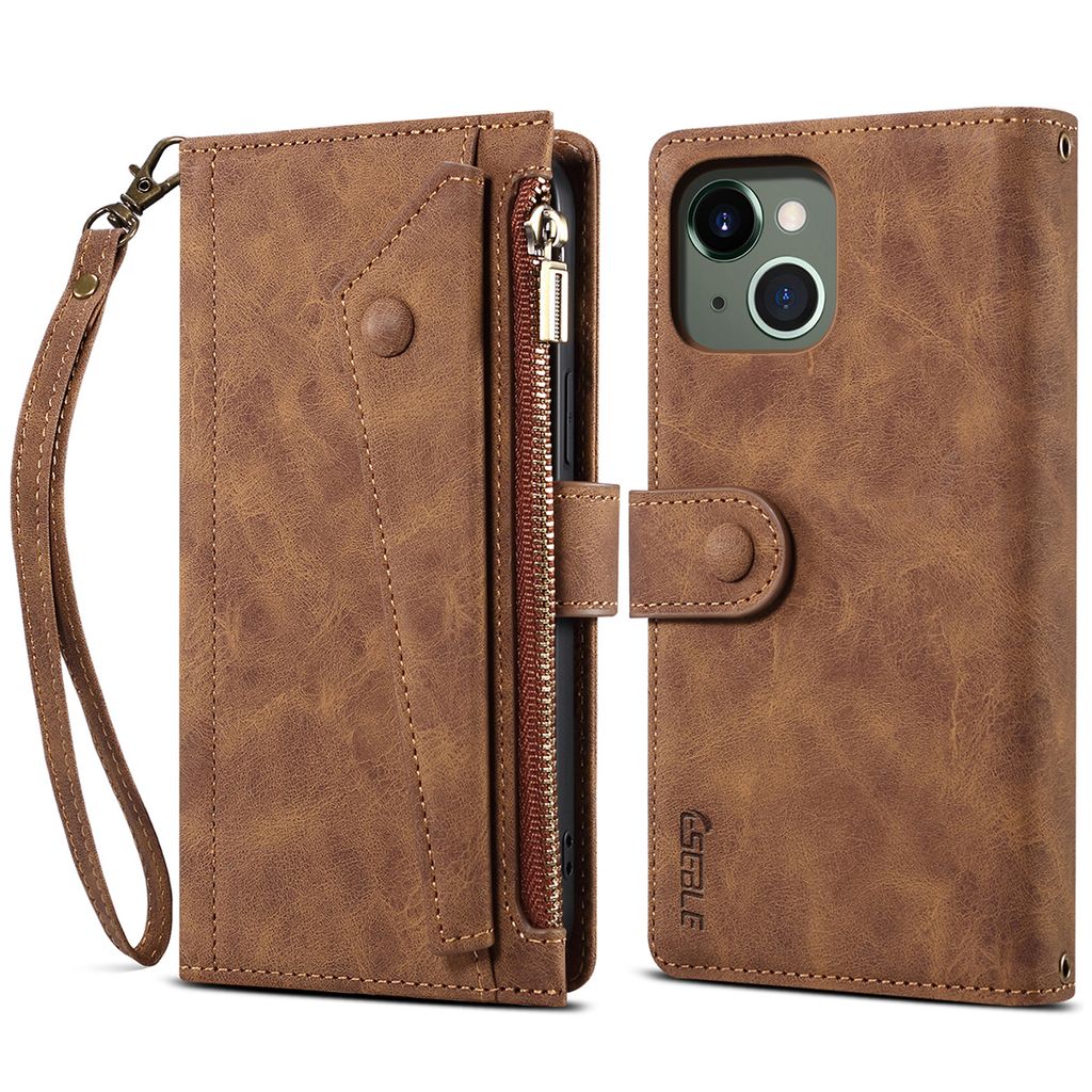 Ochranné pouzdro pro iPhone 14 kožené pouzdro na zip, Obrázek produktu 
