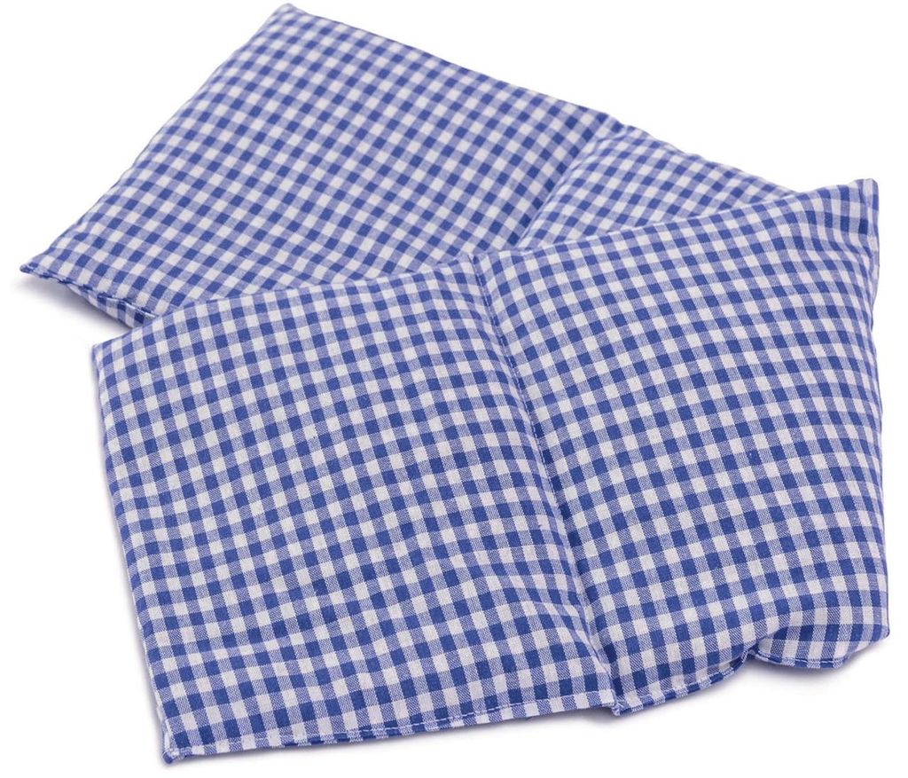 4-Kammer Traubenkernkissen 20x60cm groß - blau-weiß - Wärmekissen & Kältekissen - Körnerkissen