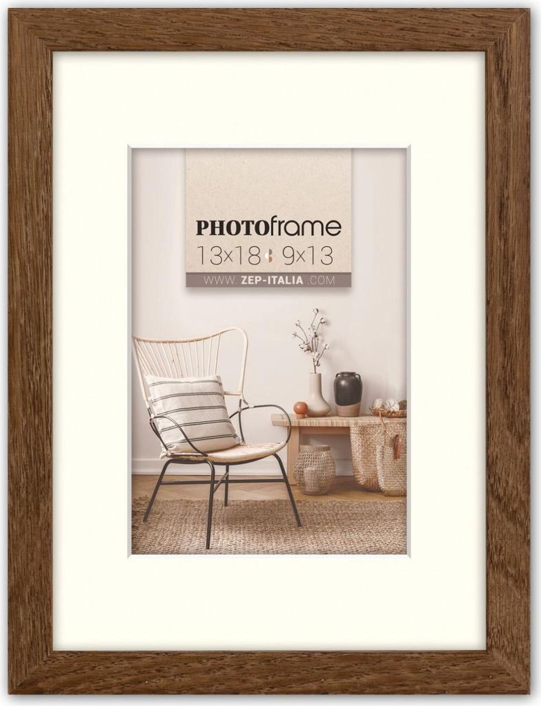 ZEP Bilderrahmen Holz Malmo 40x60 cm Passepartout 30x45 cm
