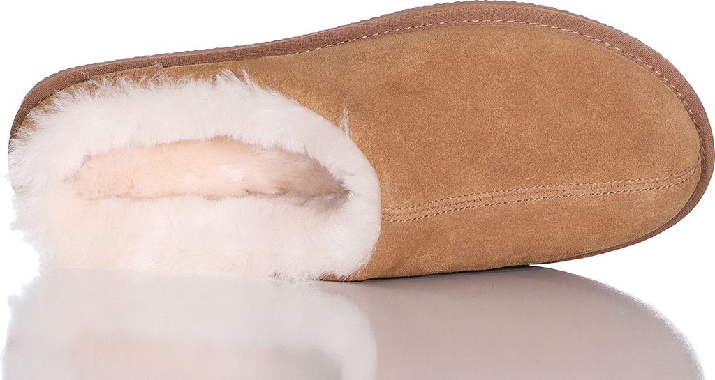 Damen Hausschuh Pantoffel aus Lammfell in 3 Farben TPR Sohle