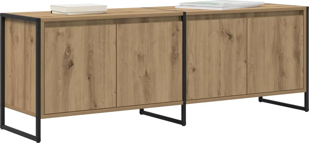 Mobile TV Legno Rovere 140cm - Base TV Resistente per Soggiorno