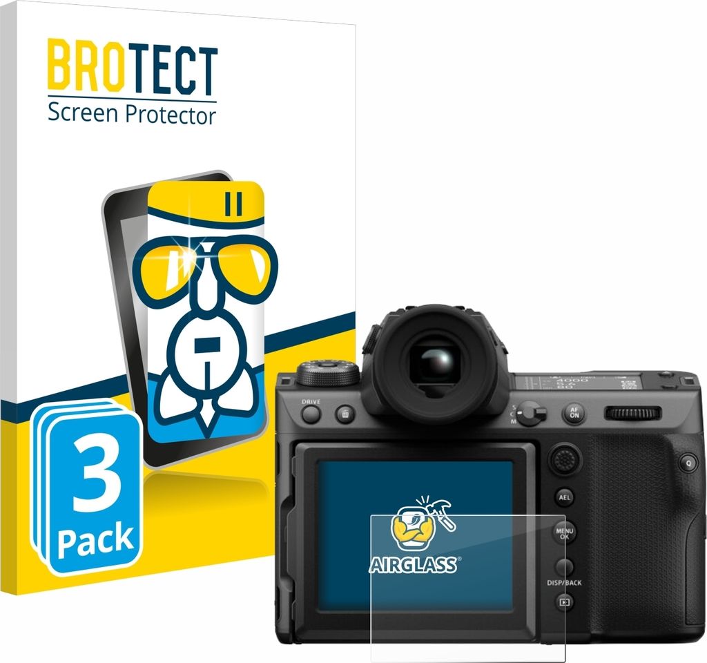 3x BROTECT Schutzglas für Fujifilm GFX100 II Schutzfolie Panzer Folie Glas Display Schutz klar