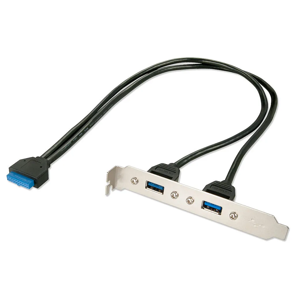 Lindy Slotblech USB 3.0 Adattatore 2 Porte Tipo A a IDC 20 Pin Interno