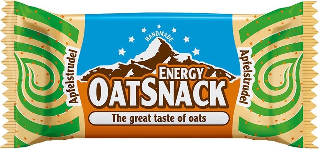 OatSnack - Oat Snack Riegel, 1 x 65 g Riegel, Geschmack: Apfelstrudel