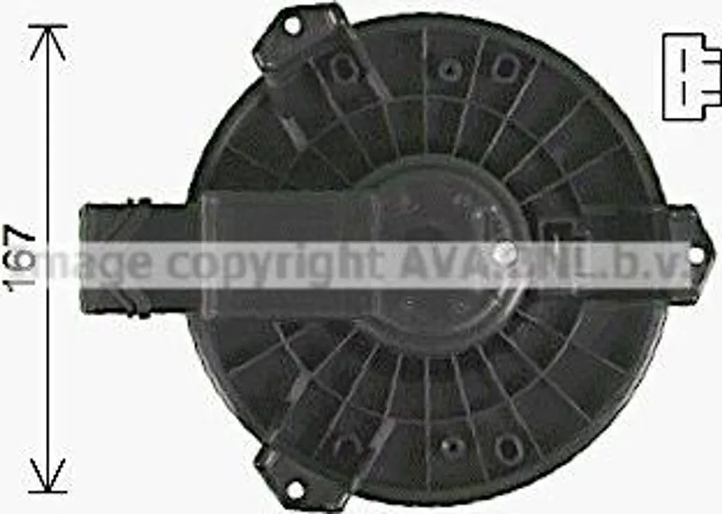 Pulseur d'air habitacle AVA HD8327 compatible Honda CR-V et Crosstour
