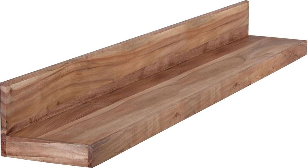 Wandregal - Massivholz Akazie - 160 cm - Landhausstil Wandregal - Natürliches Produkt