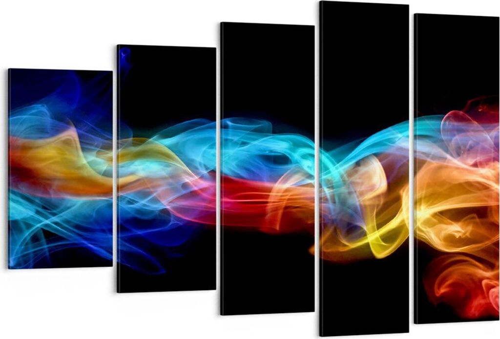 Bild auf Leinwand - Leinwandbild - Abstrakt luft bunt figur - 150x100cm - Wand Bild - Wanddeko - Leinwanddruck - Bilder - Kunstdruck - Wanddekorati...