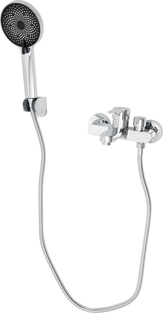 Wasserfall-Wannenarmatur mit Handbrause Wandmontierte Badewannenarmatur mit drehbarem Umsteller