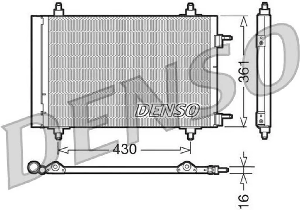 Condenseur de climatisation DENSO DCN07019 OE 6455CY pour C4 et 307