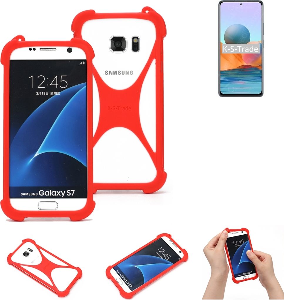 K-S-Trade Handy-Hülle kompatibel mit Xiaomi Redmi Note 10 Pro India Schutz-Hülle Bumper Silikon Schutz Hülle Cover Case Silikoncase Silikonbumper