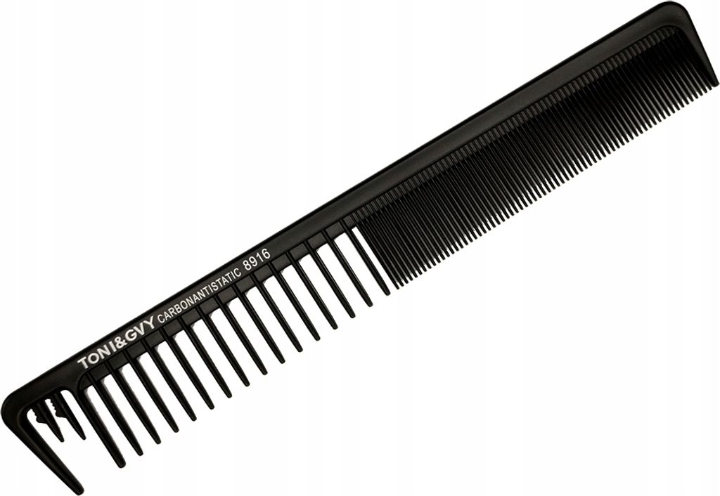 Toni&Guy Haarkamm aus Karbon für die Haarpflege, Schwarz, 21 cm x 3 cm