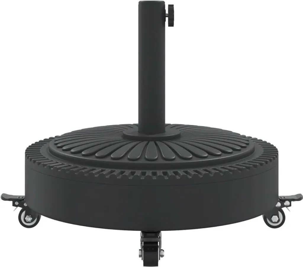 Socle de parasol rond avec roues pour jardin et terrasse - Poids 27 kg - 6