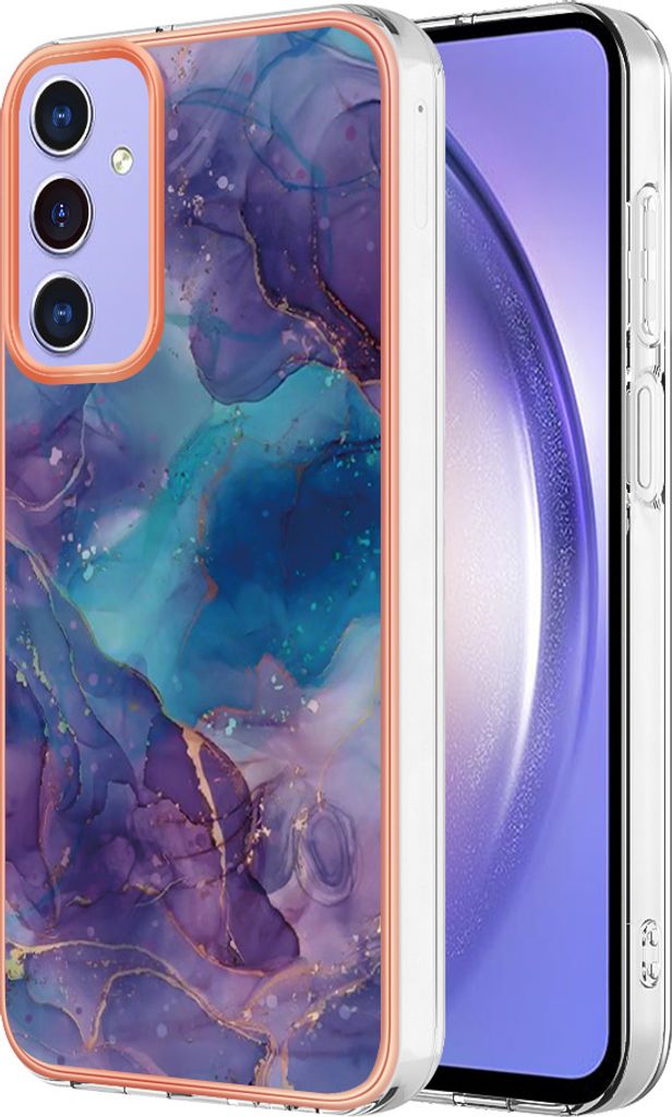 Hülle für Samsung Galaxy A15 5G/4G Muster TPU Silikon Stoßdämpfer Bumper Schutzhülle Dunkelblau
