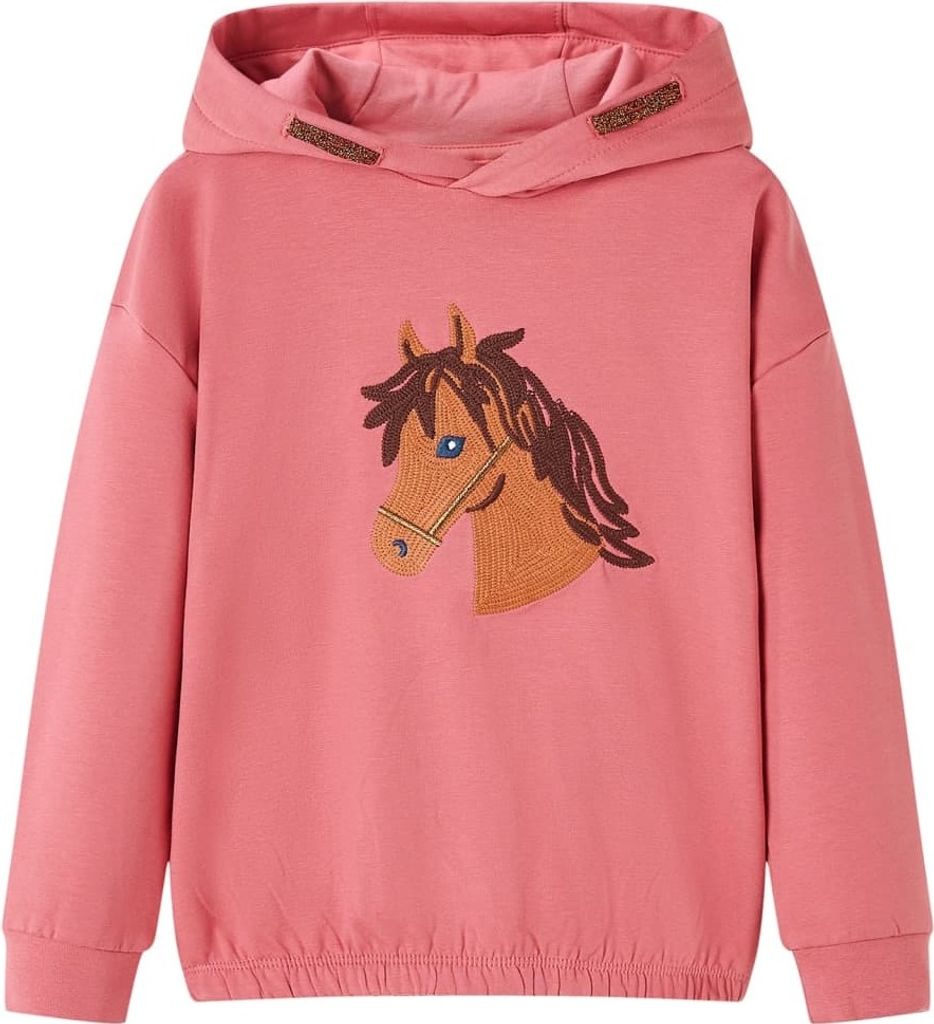 Kinder-Kapuzenpullover Altrosa 104