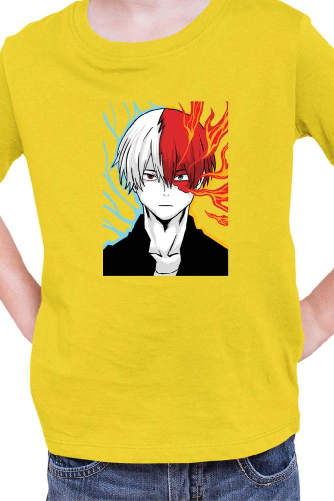 Kinder T-Shirt Manga Japan Anime Comics Animation My Hero Anime Academia 27, 3-4 Jahr - 104 / Gelb