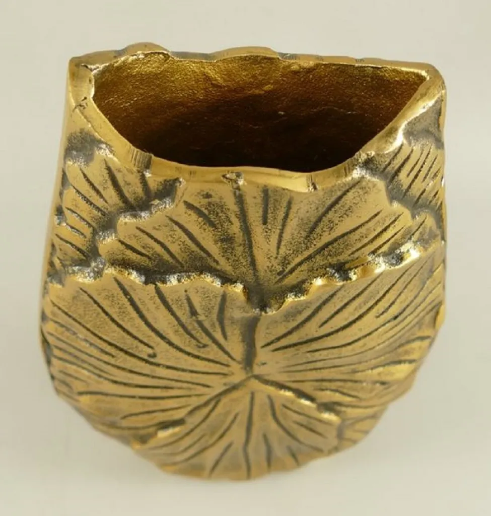 Vase bronze 27 cm incassable en aluminium - Déco durable et élégante - 3