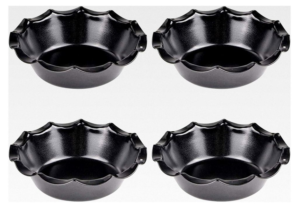 Tarteform Klein Quicheform 12 cm 4 Stück Antihaftbeschichtung Mini Kuchenform Rund