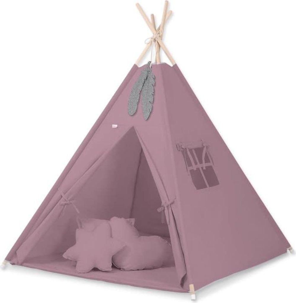 Pastellviolettes Tipi-Zelt – Tipi-Spielzelt – inkl. Spielmatte & Kissen, stabil und tragbar