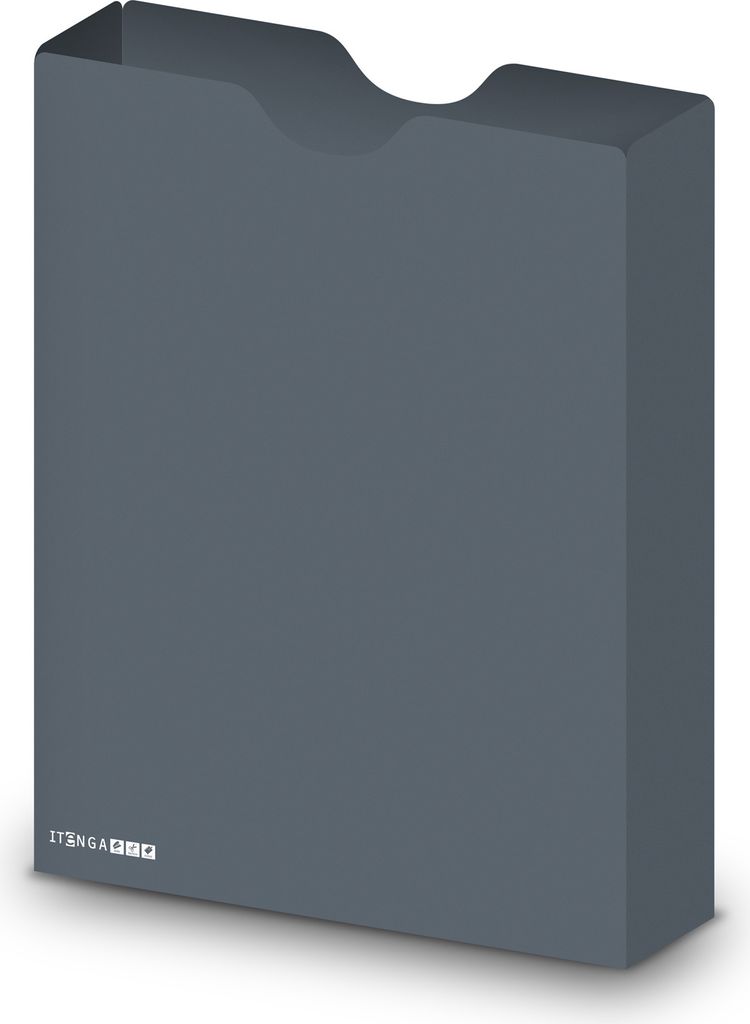 itenga Heftbox DIN A4 Hochformat aus PP grau