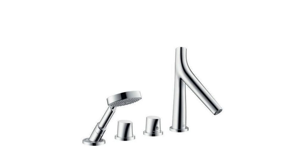 hansgrohe AXOR Starck Organic 4-Loch Wannenrandarmatur mit Thermostat, 2 Verbraucher, 12425990
