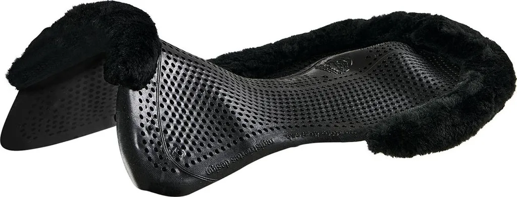 Amortisseur de selle anti-choc Acavallo Gel Pad Eco-Wool Noir Taille M
