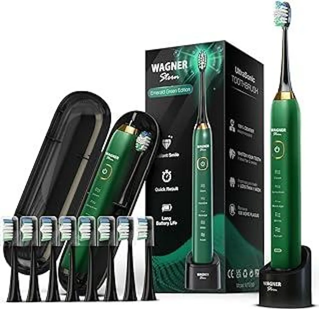 Wagner Stern Emerald Green: Spazzolino Ultrasonico Sbiancante di Lusso