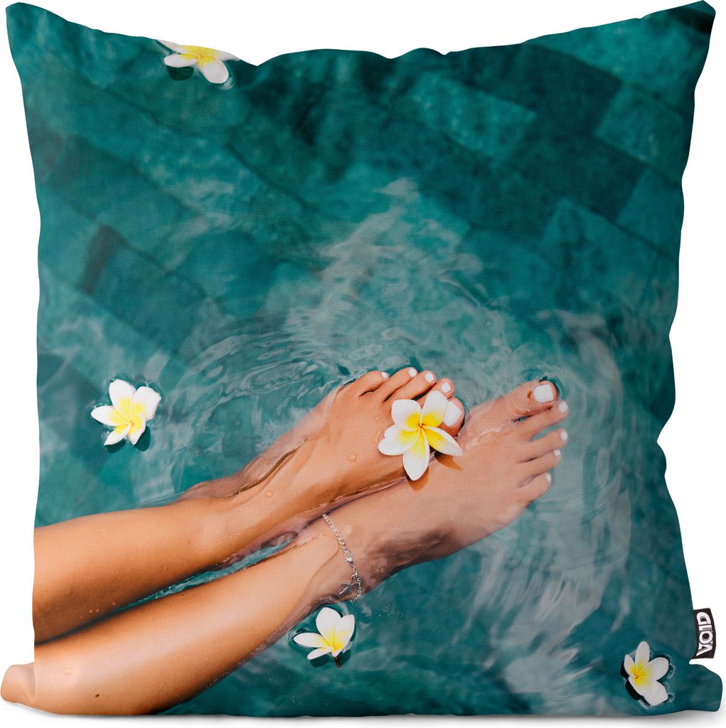VOID Spa Blumen Schwimmbad Kissenbezug Kissenhülle Sofakissen Kissen Deko Outdoor-Kissen Dekokissen