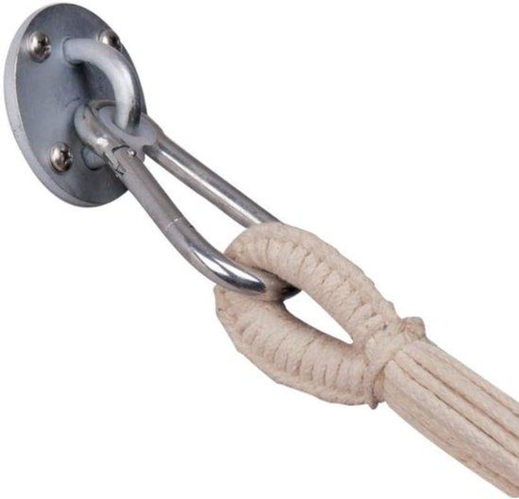 Stabiles Wandhaken-Set für Hangmatten - bis 200 kg - Karabiner-Beistell - Stahl