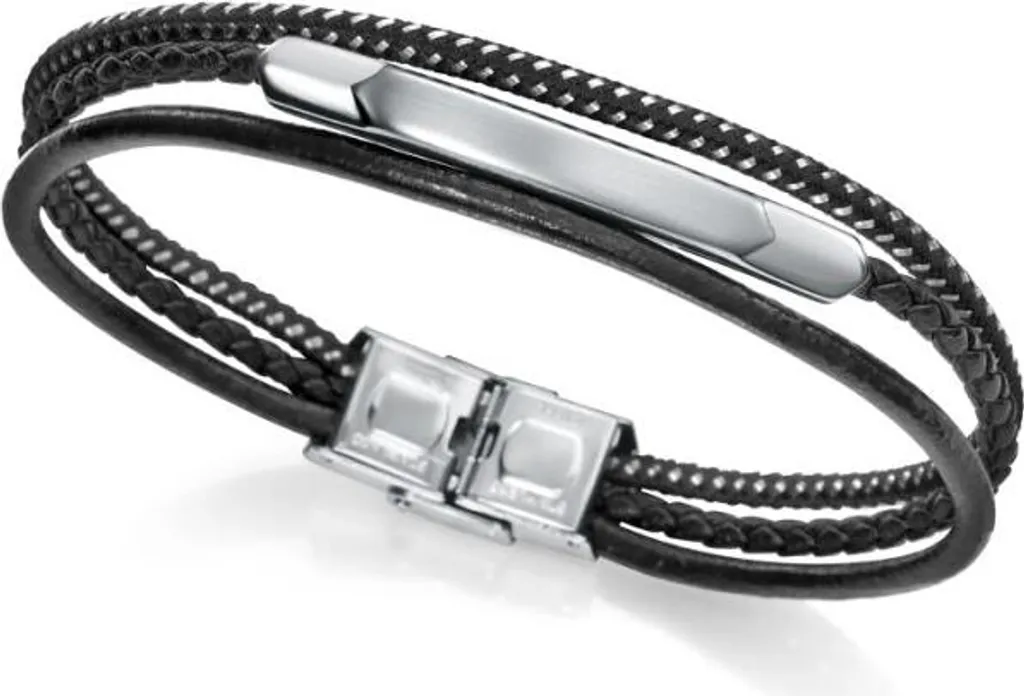 Bracelet VICEROY FASHION 75220P01010 en acier et cuir pour homme